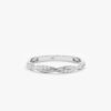 925 sterling silver ring with pave-set CZ diamond accents