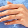 925 Sterling Silver Twisted Diamond Wedding Vintage Ring