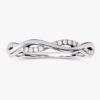 925 Sterling Silver Twisted Diamond Wedding Vintage Ring - Image 6