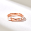 925 Sterling Silver Twisted Eternity Baguette Diamond Ring - Image 6