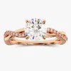 925 Sterling Silver Twisted Side Stone Diamond Engagement Ring 1 CT Promise Ring - Image 5