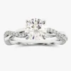 925 Sterling Silver Twisted Side Stone Diamond Engagement Ring 1 CT Promise Ring - Image 6