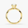 925 Sterling Silver Twisted Side Stone Diamond Engagement Ring 1 CT Promise Ring - Image 8