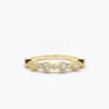 Sterling silver anniversary ring with varied round CZ stones
