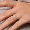 Pave-set sterling silver ring with a timeless finish