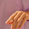 925 Sterling Silver marriage ring with elegant pave detailing