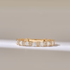 Marriage ring featuring Premium CZ Diamond accents and pave setting