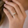 Gold-plated band featuring a star design with pave-set CZ stones