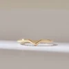925 Sterling Silver stacking ring with a clean V-shaped silhouette
