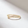 925 Sterling Silver stacking ring with a refined pointed V detail