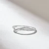 925 Sterling Silver ring designed for stacking with a neat chevron shape