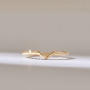 Minimalist ring with a clean V-shaped band design