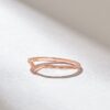 Refined V shape ring with thin 1.50 mm band thickness