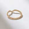 Simple sterling silver ring with versatile chevron form