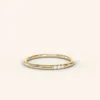 925 Sterling Silver Vermeil - Dainty Stacking Ring - Delicate Three Stone Ring - Image 3
