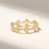 Sterling silver ring with pave-set Premium CZ Diamond accents