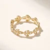 Dainty stacking ring with shimmering CZ diamond details