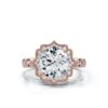 Classic engagement ring in 925 sterling silver with thick gold plating