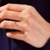Sterling silver ring featuring Premium CZ diamonds and baguette setting