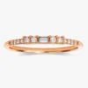 Delicate matching ring crafted in 925 sterling silver