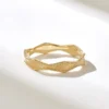 925 Sterling Silver Wave Migraine Ring with delicate migraine detailing