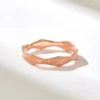 925 Sterling Silver Wave Migraine Ring with a sculpted modern wave form