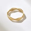 925 Sterling Silver Wave Migraine Ring with a 1.15mm thickness
