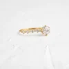 Gold-plated ring with a smooth flowing wave shape