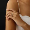 925 sterling silver ring with thick gold plating