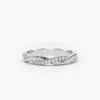 Braided band eternity ring with delicate 1.1mm stones