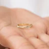 Pave-set eternity ring with sparkling round CZ stones