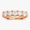 925 sterling silver ring with elegant five-stone sparkle