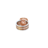 925 Sterling Silver WHITE & ROSE 925 Sterling Silver MORGANITE AND DIAMOND RING - Image 2