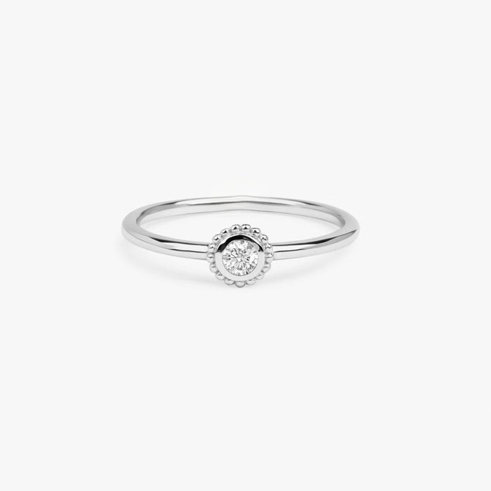 925 Sterling Silver White Sapphire Art Deco Ring - Image 5