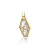 925 Sterling Silver White Topaz Crystal Diamond Flower Pendant - Image 3