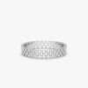 925 Sterling Silver Wide Diamond Eternity Band - Image 2
