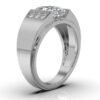 925 Sterling Silver Wide Shank Diamond Engagement Ring - Image 3
