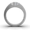 925 Sterling Silver Wide Shank Diamond Engagement Ring - Image 5