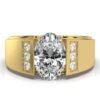 925 Sterling Silver Wide Shank Diamond Engagement Ring - Image 6