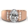 925 Sterling Silver Wide Shank Diamond Engagement Ring - Image 8
