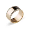 925 sterling silver ring with thick gold plating and smooth surface