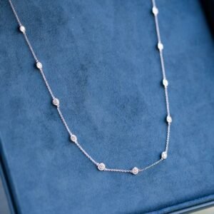 Yard Necklace | 925 Sterling Silver Diamond Necklace | Diamond Necklace