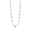 925 Sterling Silver Yellow Diamond Multi Shape Necklace