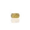 Yellow sapphire and diamond band with round-cut stones and pave setting