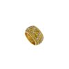 Gold-plated sterling silver ring with colourful gemstone accents