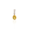 925 Sterling Silver Yellow Sapphire Pendant