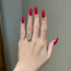 925 Sterling Silver10 Carat Oval Diamond Ring - Image 3