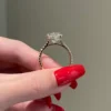 925 Sterling Silver10 Carat Oval Diamond Ring - Image 5