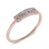 Abby Baguette Diamond Ring with balanced baguette and pave textures