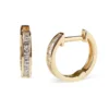 Alexandra baguette diamond hoop earrings in thick gold plating